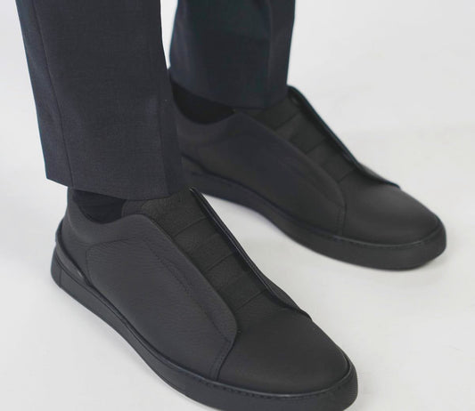 Men’s Shoe Sneaker T.O Leather 6948 - Black