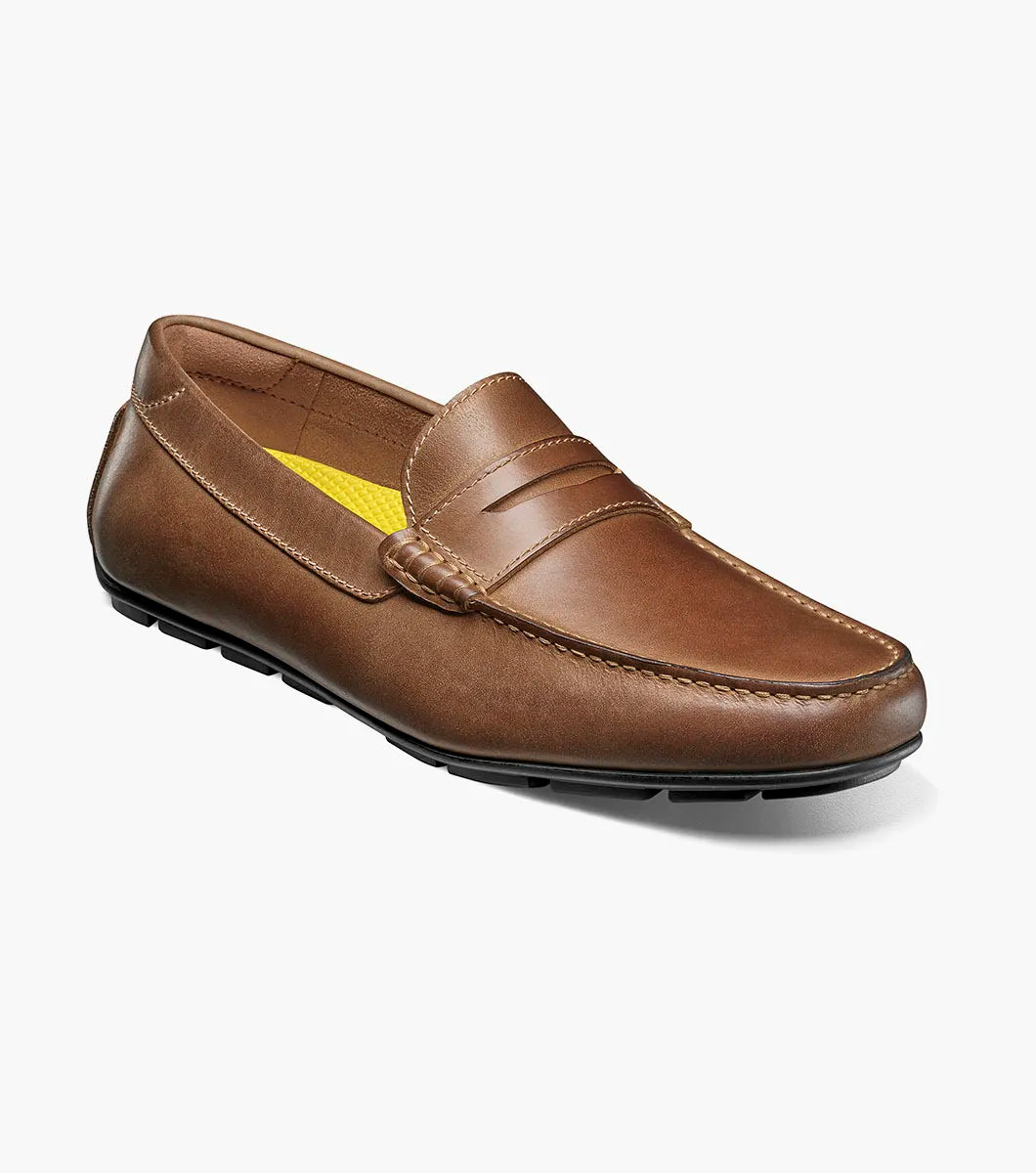Florsheim Mens Shoe Motor Smooth Moc Toe Penny Driver Brown 13419