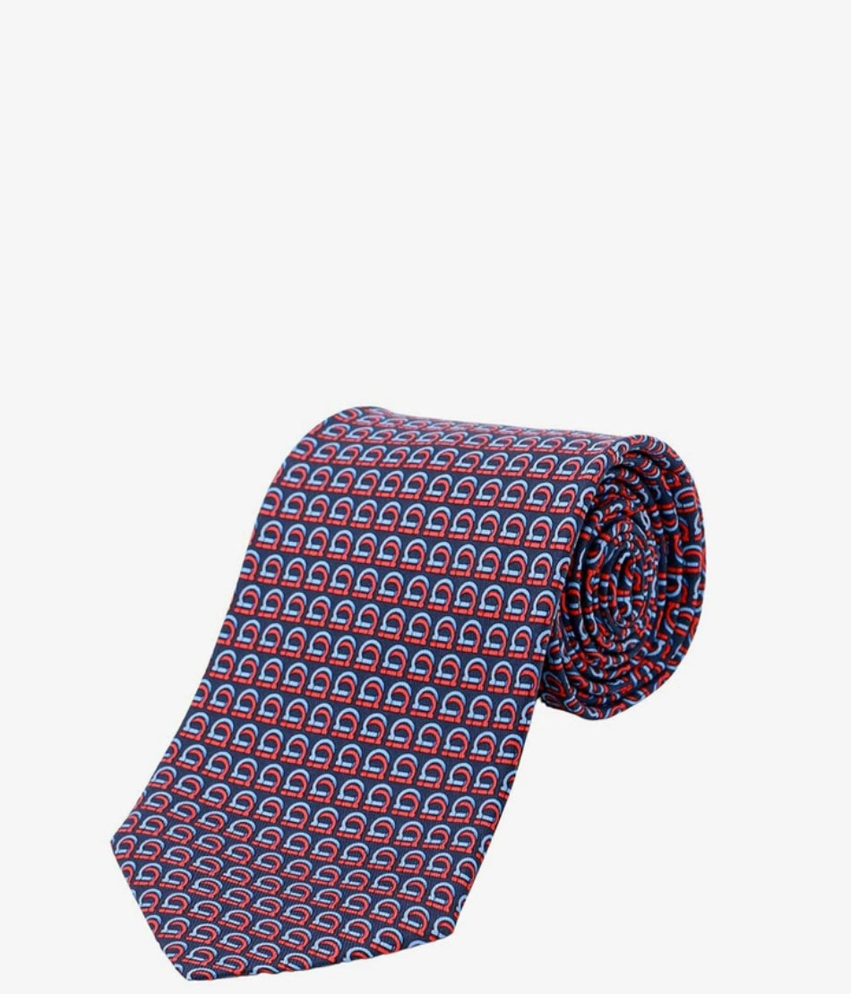 Ferragamo Gancini Print Silk Tie FR0029