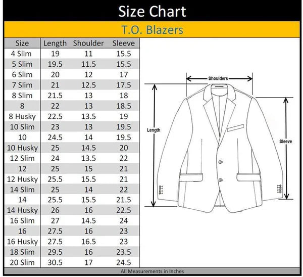 T.O. Suit Separates Boys Blue Soho Stretch Slim Fit Suit