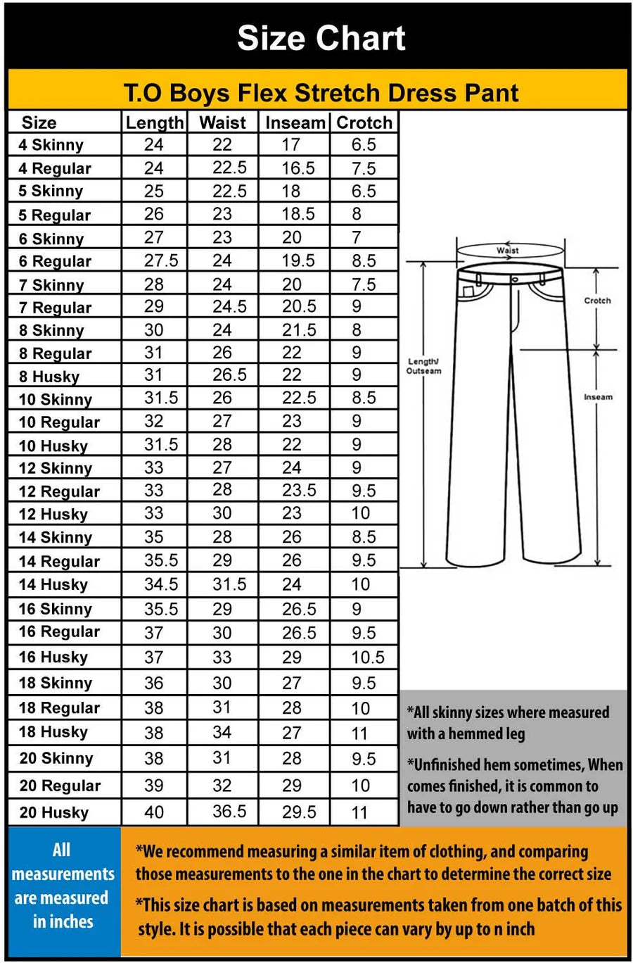 T.O. Boys Black Flex Dress Pants Flex-1