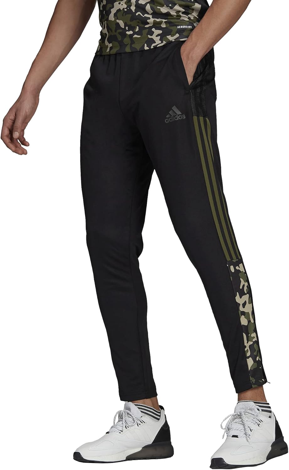 Adidas Tiros Mens Black Army Track Pants