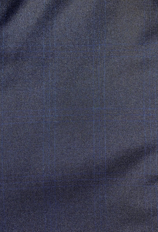 T.O. Boy's Navy TR Suit Blue Windowpane Design 9400-5