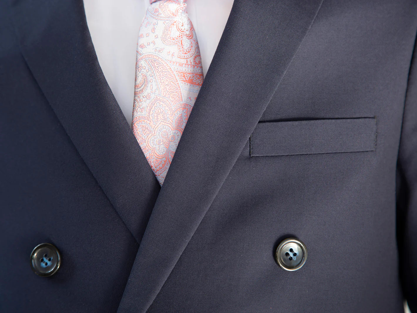 T.O. Boy's Light Navy TR Double Breasted Suit Jacket 29607-37-DB