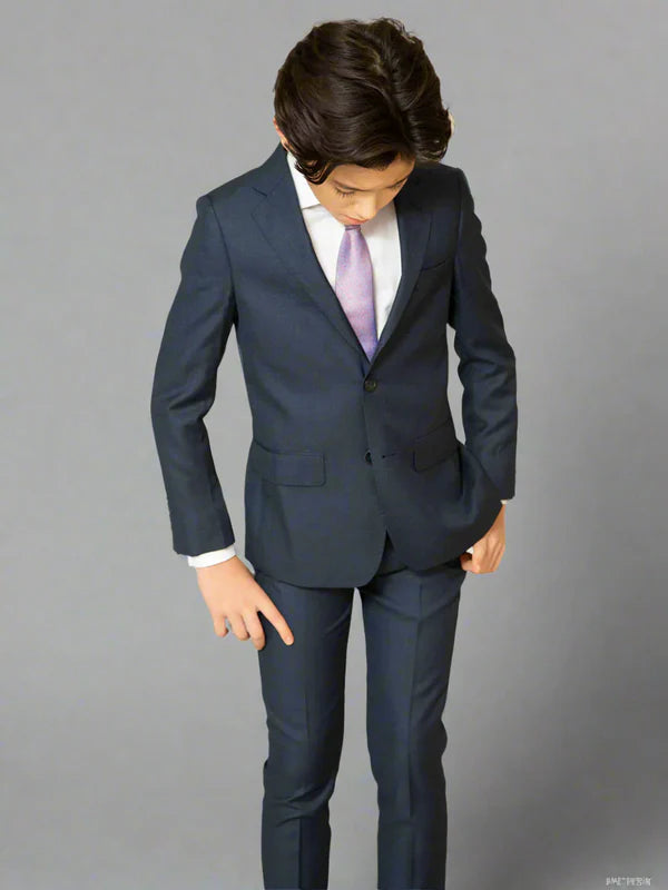 T.O. Boys Heather Blue TR Suit-Classic Fit 5563-33