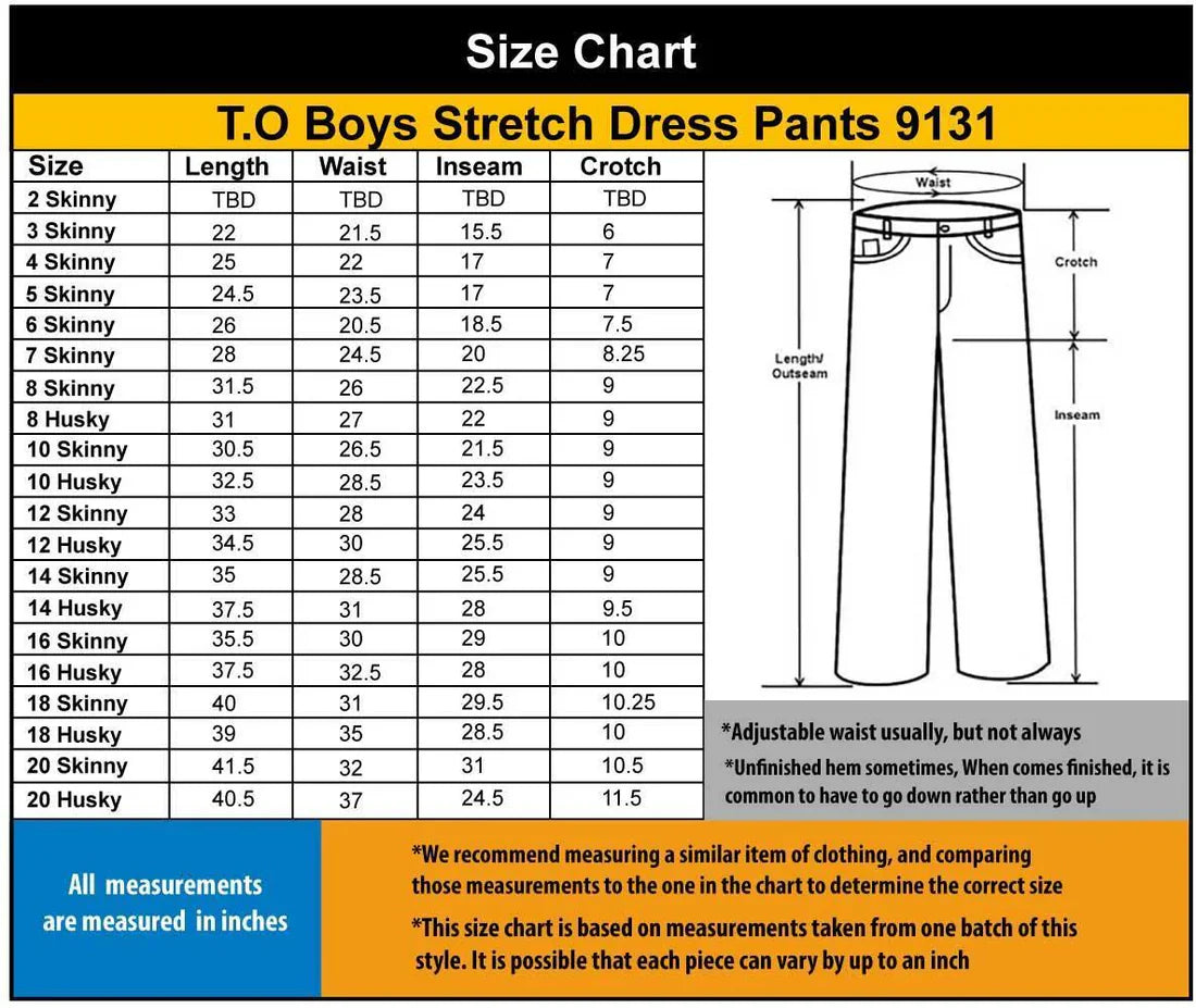 T.O. Boys Heather Blue Soho Stretch Dress Pants
