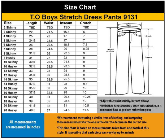 T.O. Boys Heather Blue Soho Stretch Dress Pants