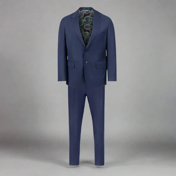 Centrion mens blue wool suit