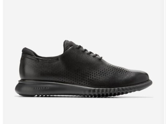 Cole Haan Mens 2.ZEROGRAND Laser Wingtip Oxford Black Shoes