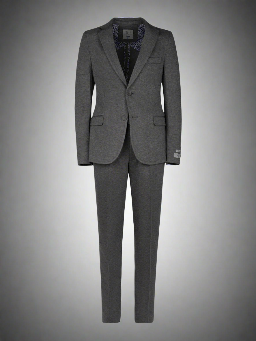 T.O. Boys Heather Grey Soho stretch suit 9131-67