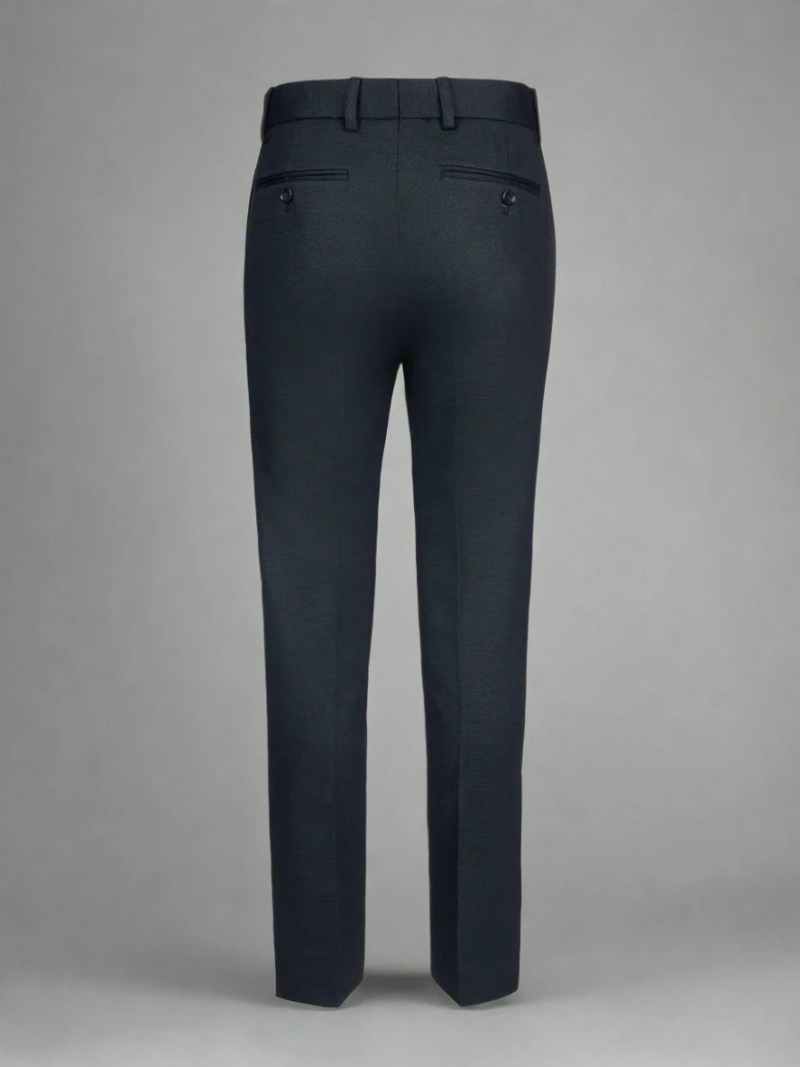 T.O. mens navy stretch dress pants business trousers A6-2 back view