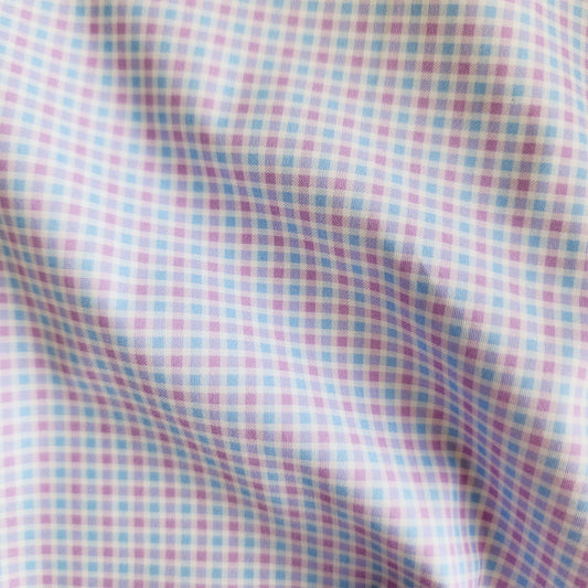 Collars & Co Long Sleeve Lavender and Blue Multi Gingham Shirt