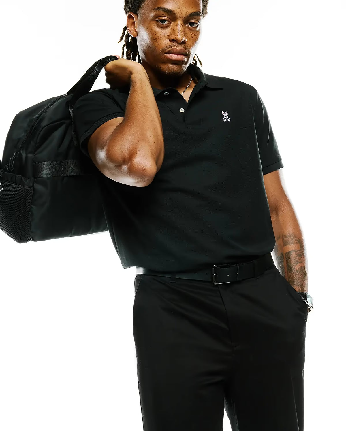 Psycho Bunny Mens Classic Polo Shirt - Black