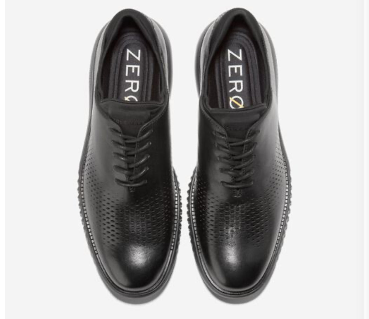 Cole Haan Mens 2.ZEROGRAND Laser Wingtip Oxford Black Shoes