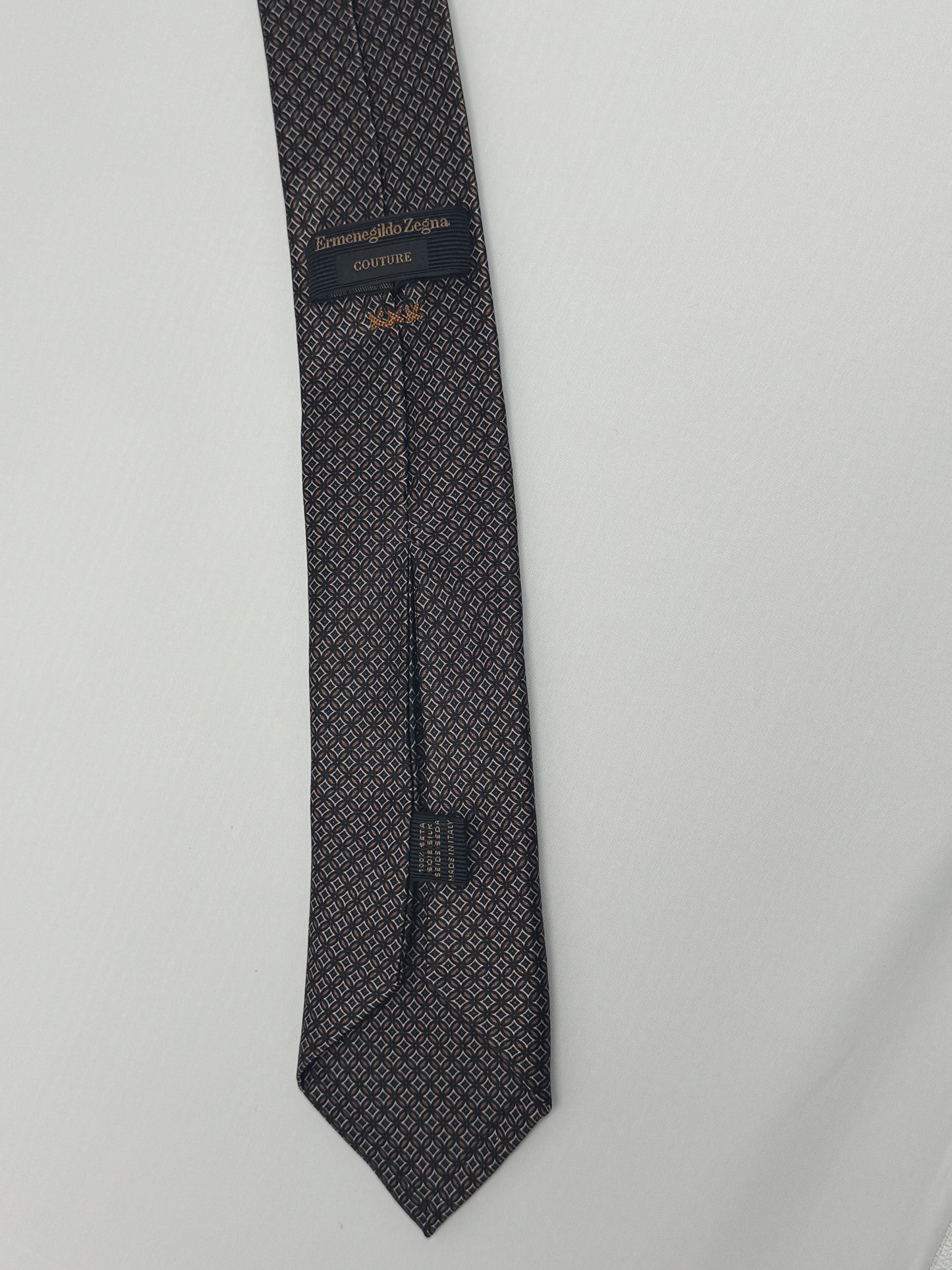 Ermenegildo Zegna Tie 2.5 Inches Brown Bronze EG0002