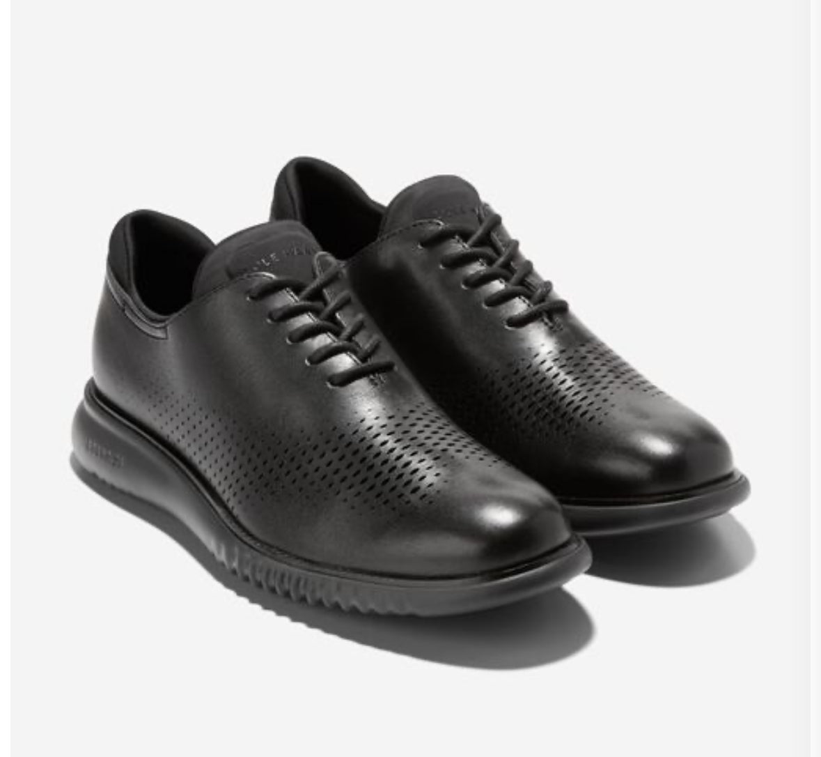 Cole Haan Mens 2.ZEROGRAND Laser Wingtip Oxford Black Shoes