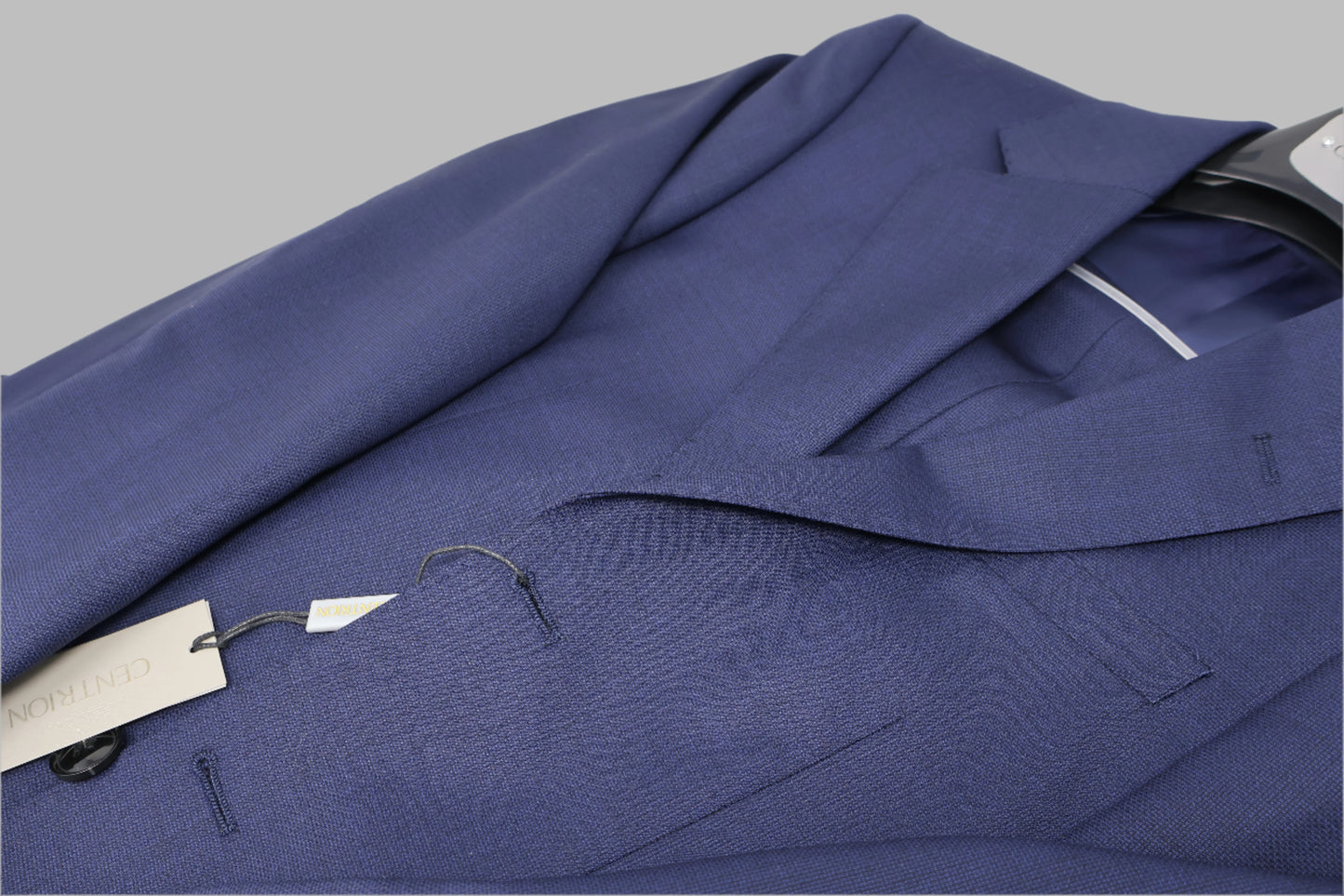 Centrion Boys Navy Wool Suit-Birdseye Weave Pattern