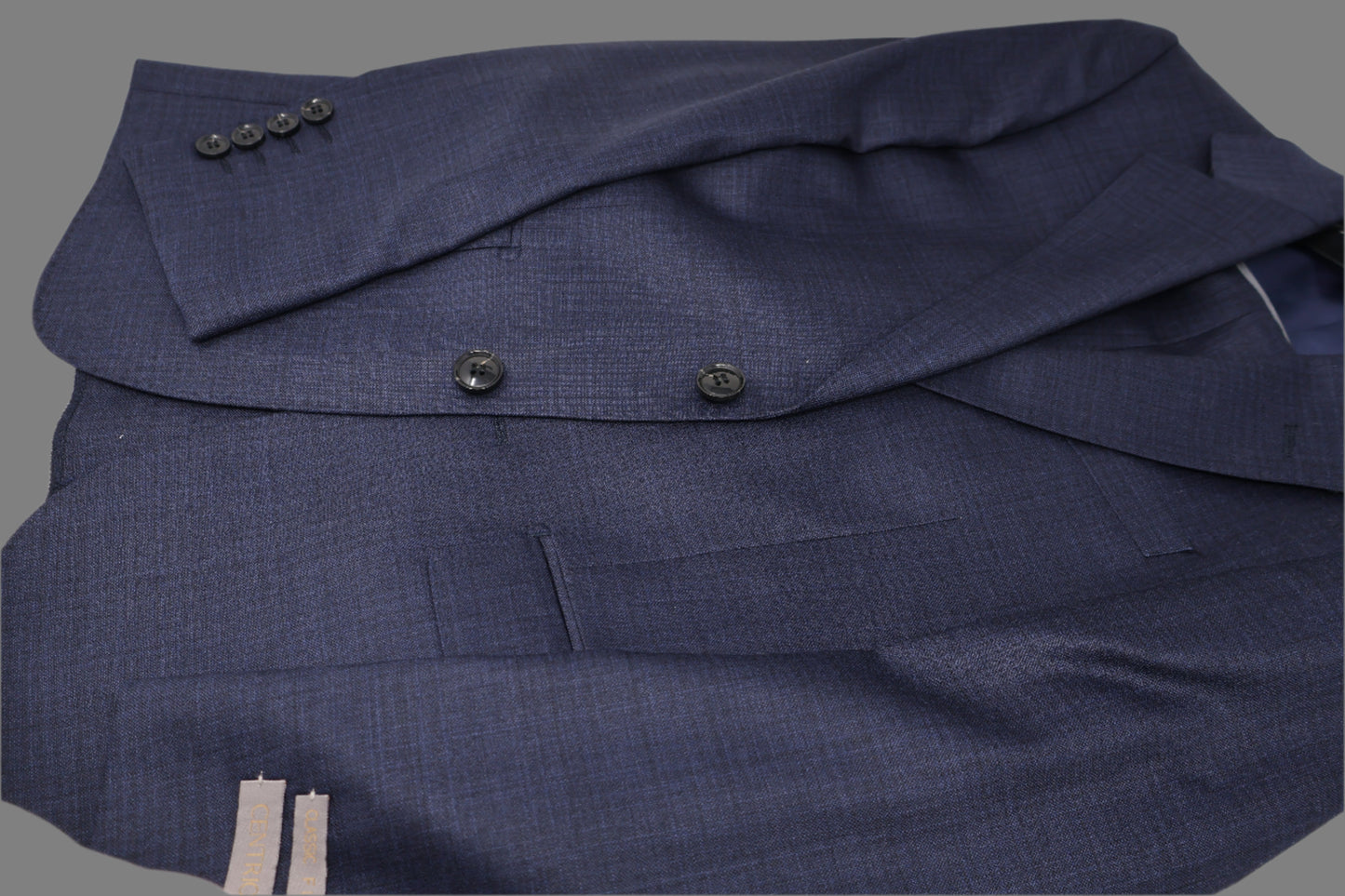 Centrion Boy's Wool Steel Blue On Navy Suit CEE1-4243