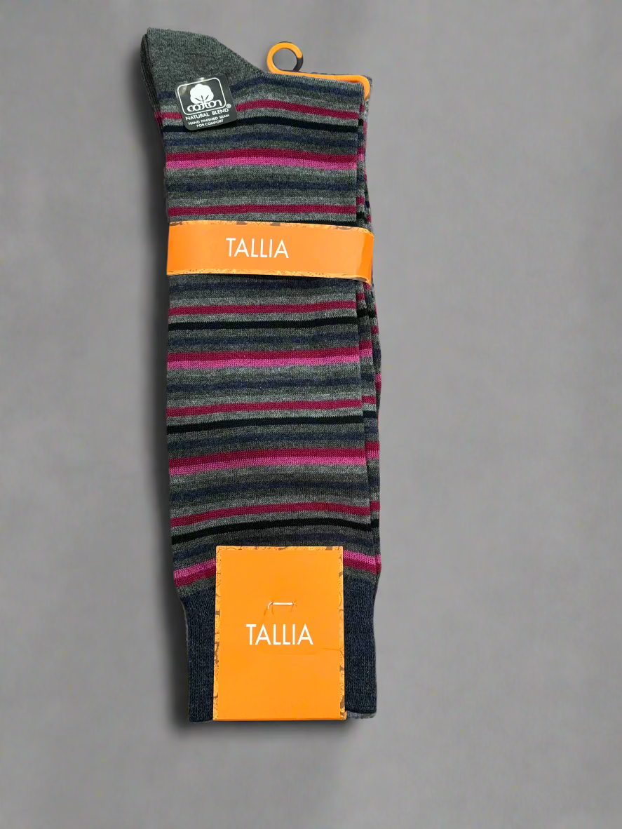 TALLIA Mens Dress Socks-Mercerized Cotton TL005
