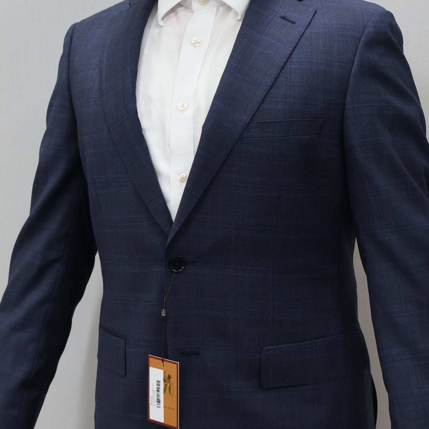 Enzo Tovare Men's wool navy suit