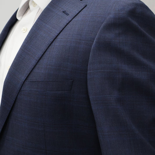 Enzo Tovare Men's wool navy suit