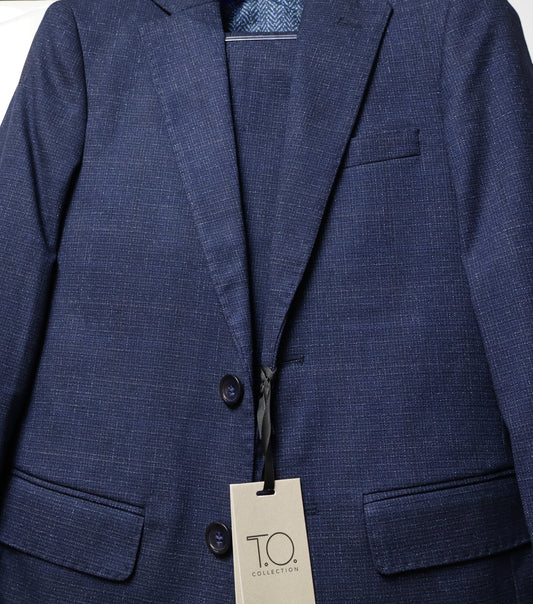 T.O. Boys Blue TR Suit-Intricate Weave Pattern TDB9843