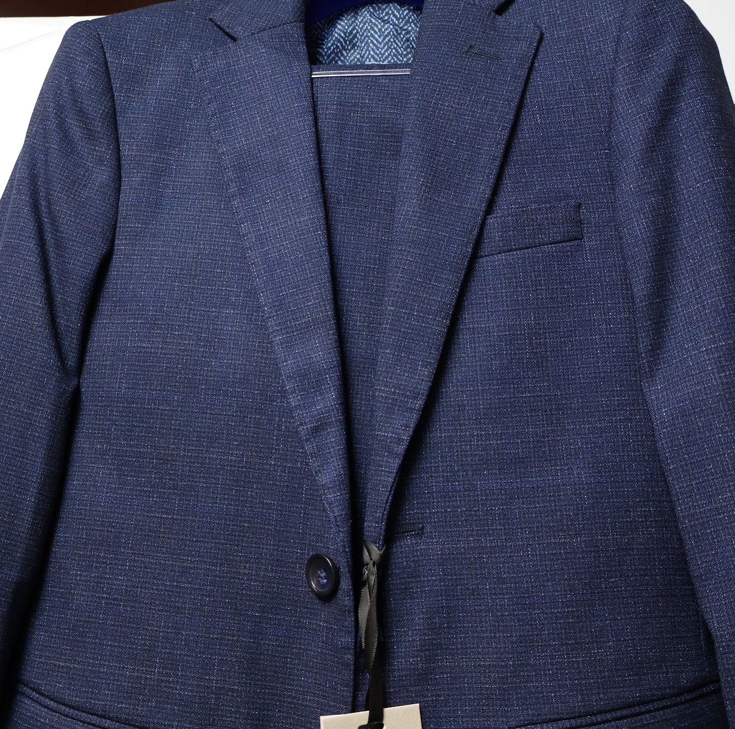 T.O. Boys Blue TR Suit-Intricate Weave Pattern TDB9843