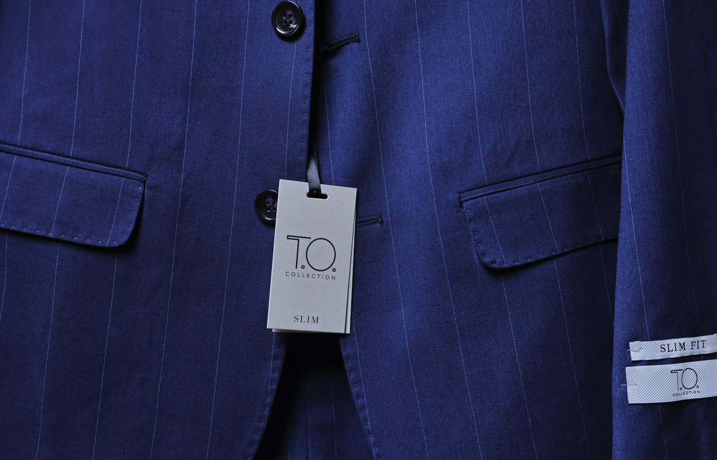 T.O. Boys Blue TR Suit-Pinstripes T4A1037