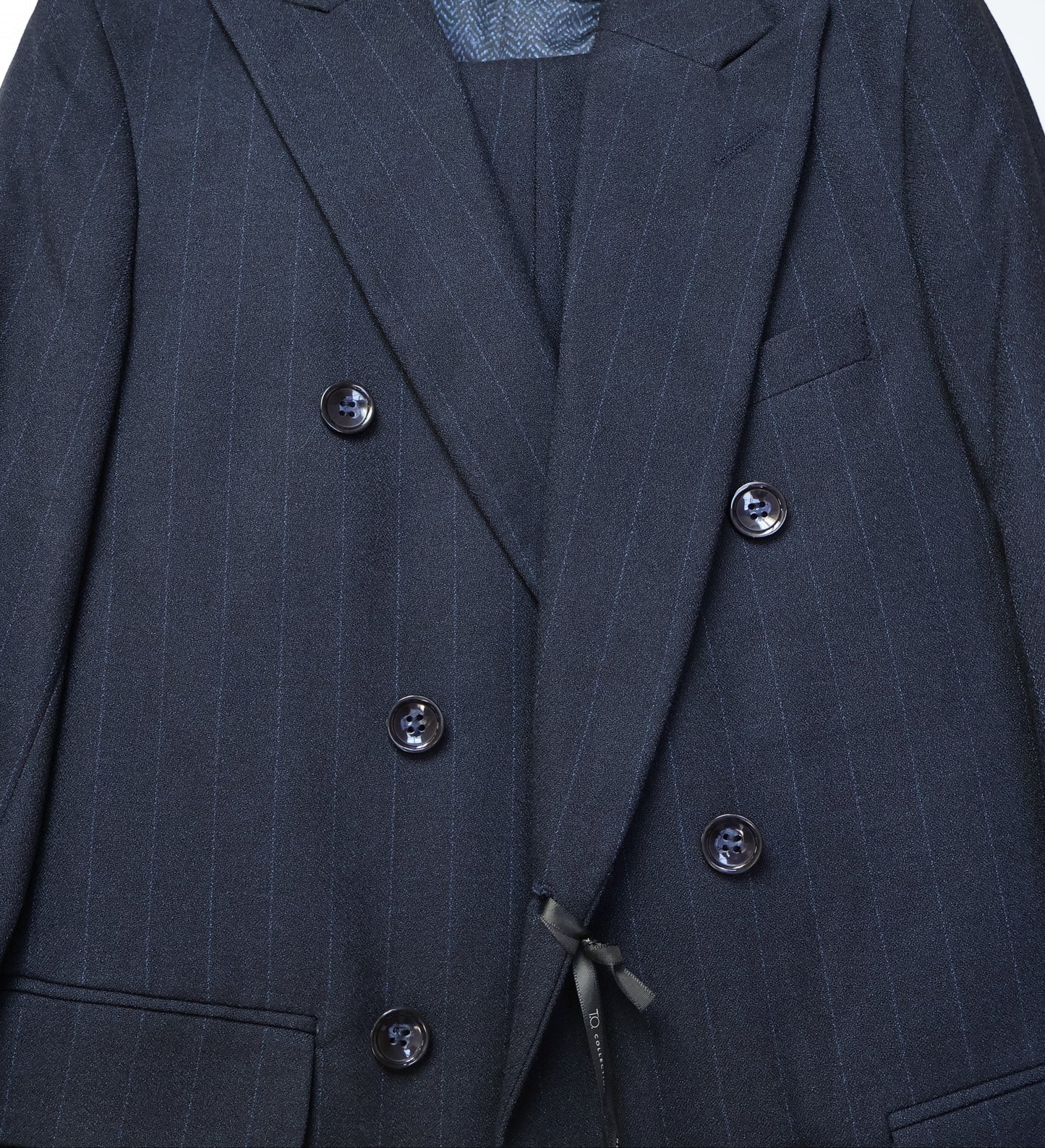 TO Boys Charcoal Double Breasted Peak Lapel TR Suit