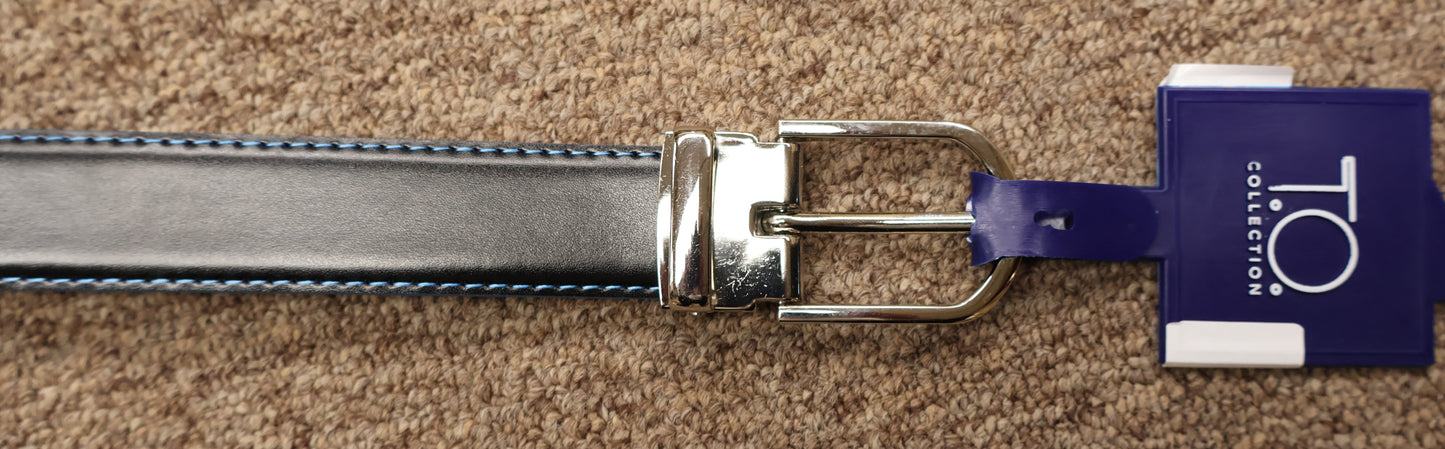 T.O. Boys Leather Belt-Silver Pin Buckle