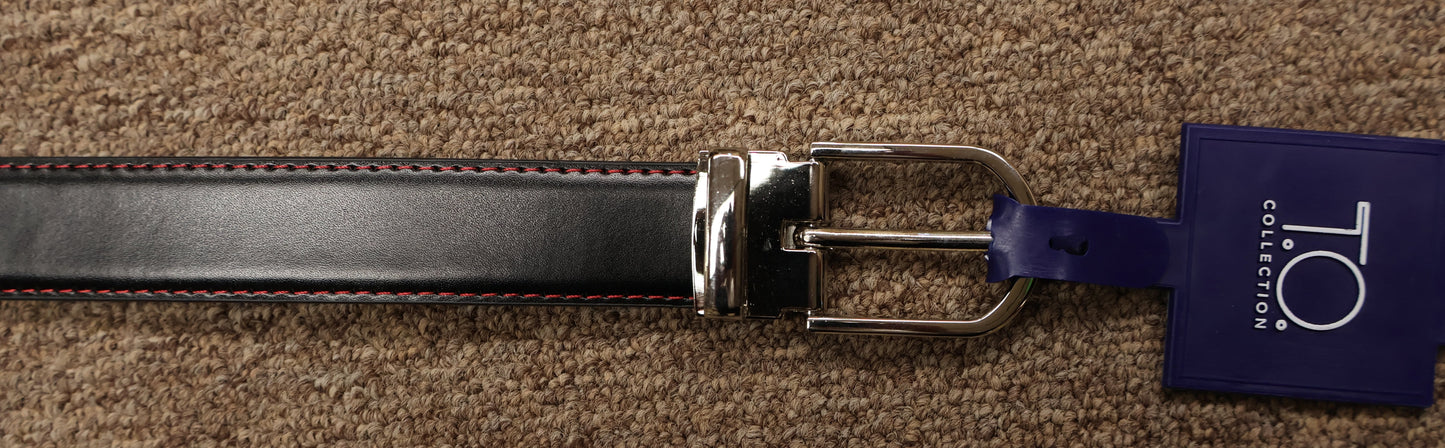 T.O. Boys Leather Belt-Silver Pin Buckle