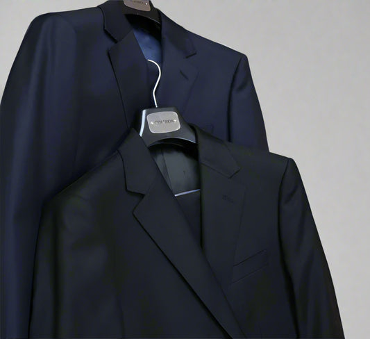 Centrion mens midnight navy wool suit-classic fit
