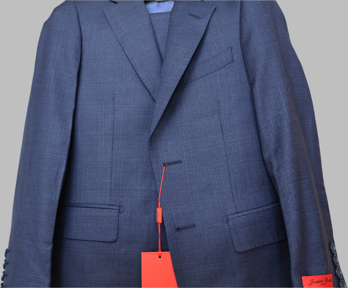 Joseph Bach Boys Blue Wool Suit-Teakweave Pattern