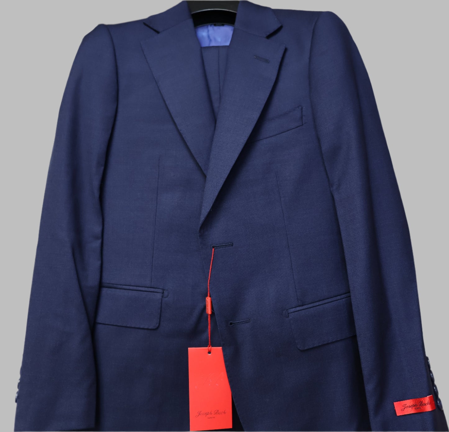 Joseph Bach Boys Wool Textured Navy Suit JBE1-7500