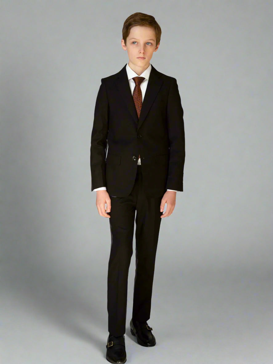 T.O Boys Black TR Suit Separates-Slim Fit 3822-36