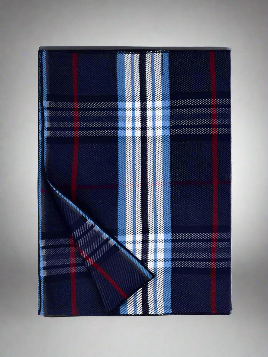 TO Collection Scarf-Navy Plaid TO100-Q