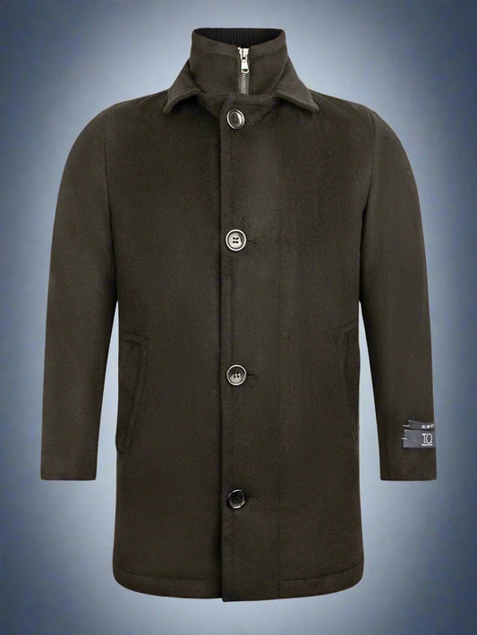 Boys Orlando Duck Down Filled Wool Winter Coat-Black