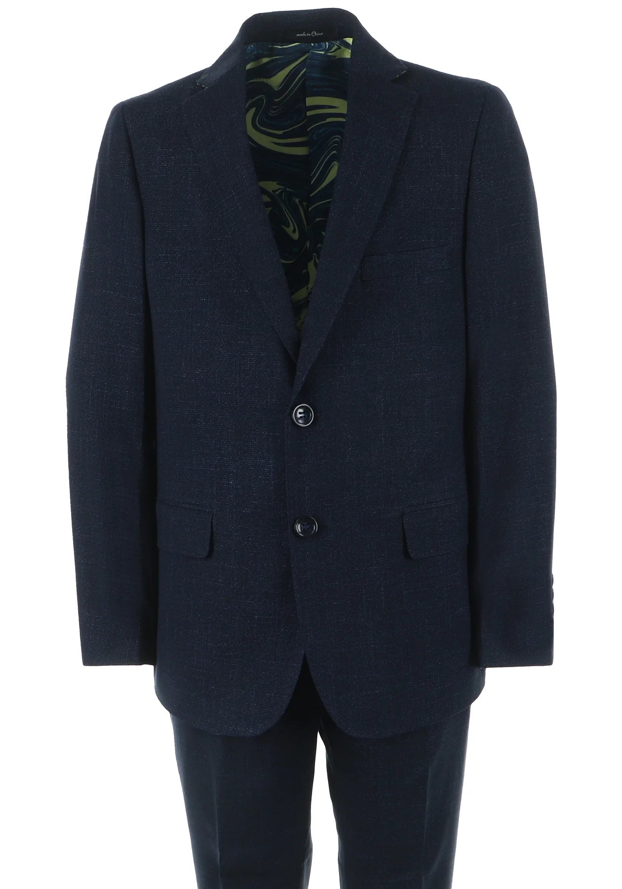 TO Boys Blue On Black Design Pattern TR Suit T2B2352