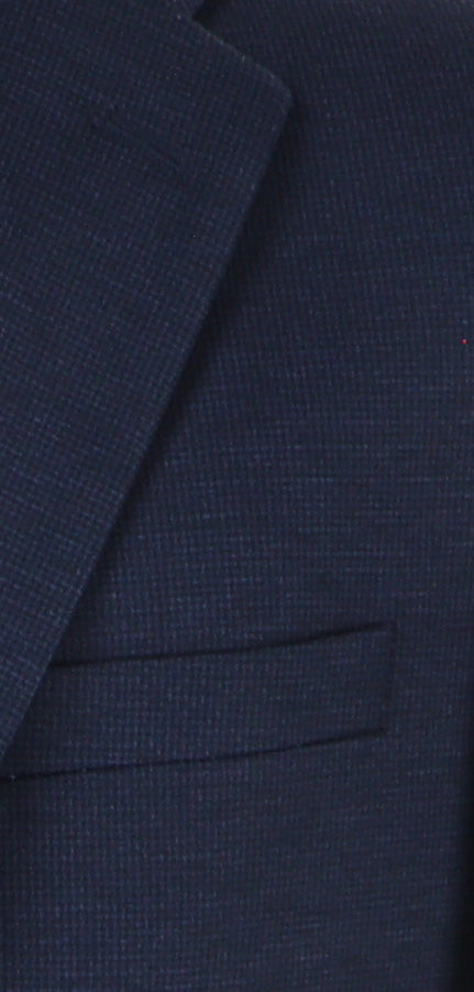 T.O Mini Navy Checkered Stretch Slim Boys Suit A6-500