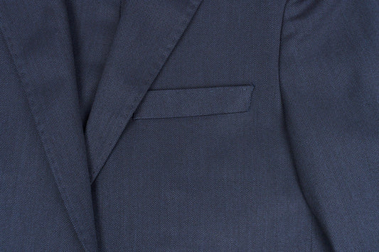 T.O. Boys Navy TR Suit-Birdseye Design Weave-Classic Fit