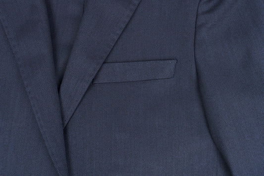 Boys TO Navy TR Suit Jacket Birdseye Design Weave