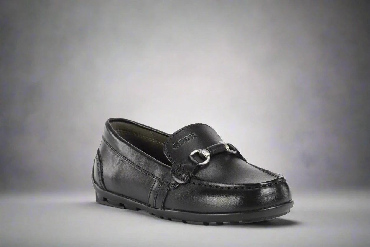 Geox Boys Dress Black New Fast B C Dress Loafers J746CC
