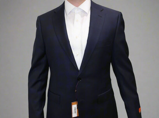 Enzo Tovare men's dark blue wool suit