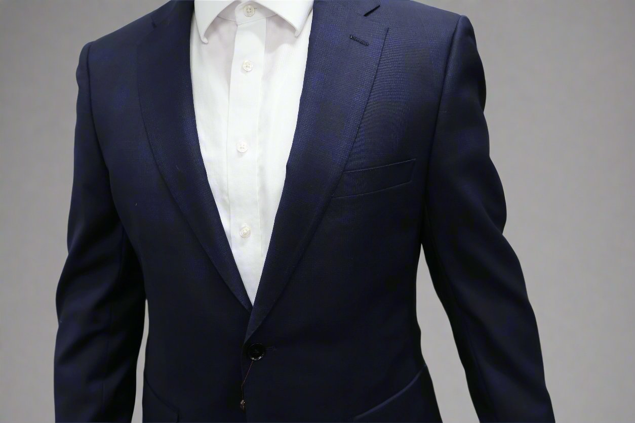 Enzo Tovare men's dark blue wool suit