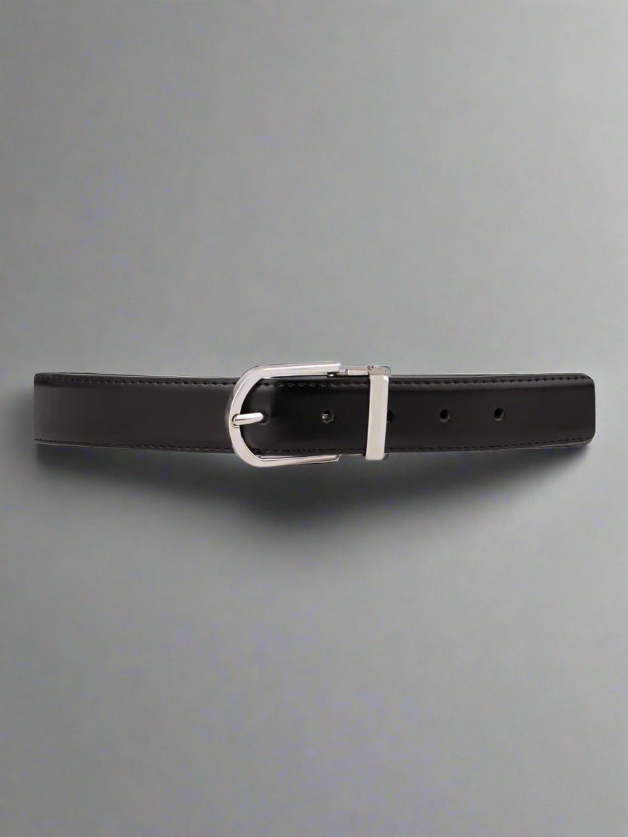 T.O. Boys Leather Belt-Silver Pin Buckle
