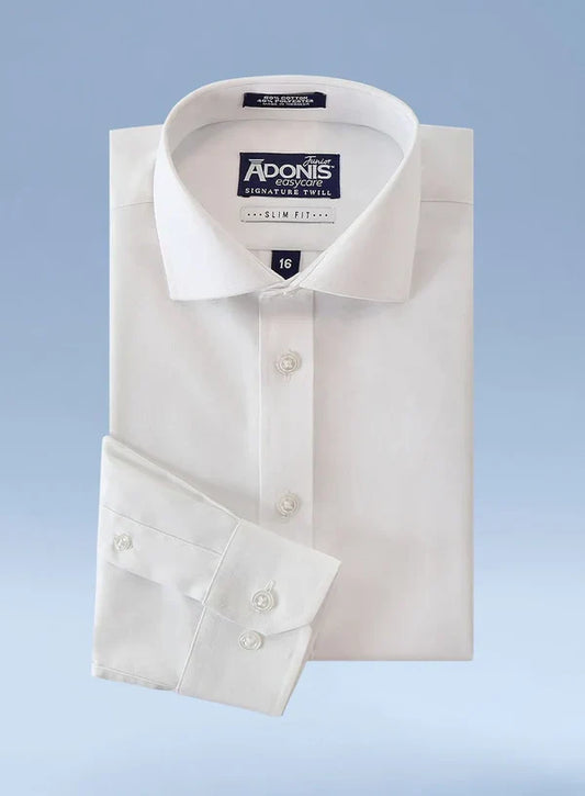 Adonis Boys Long Sleeve Easy Care Shirt-Twill Weave