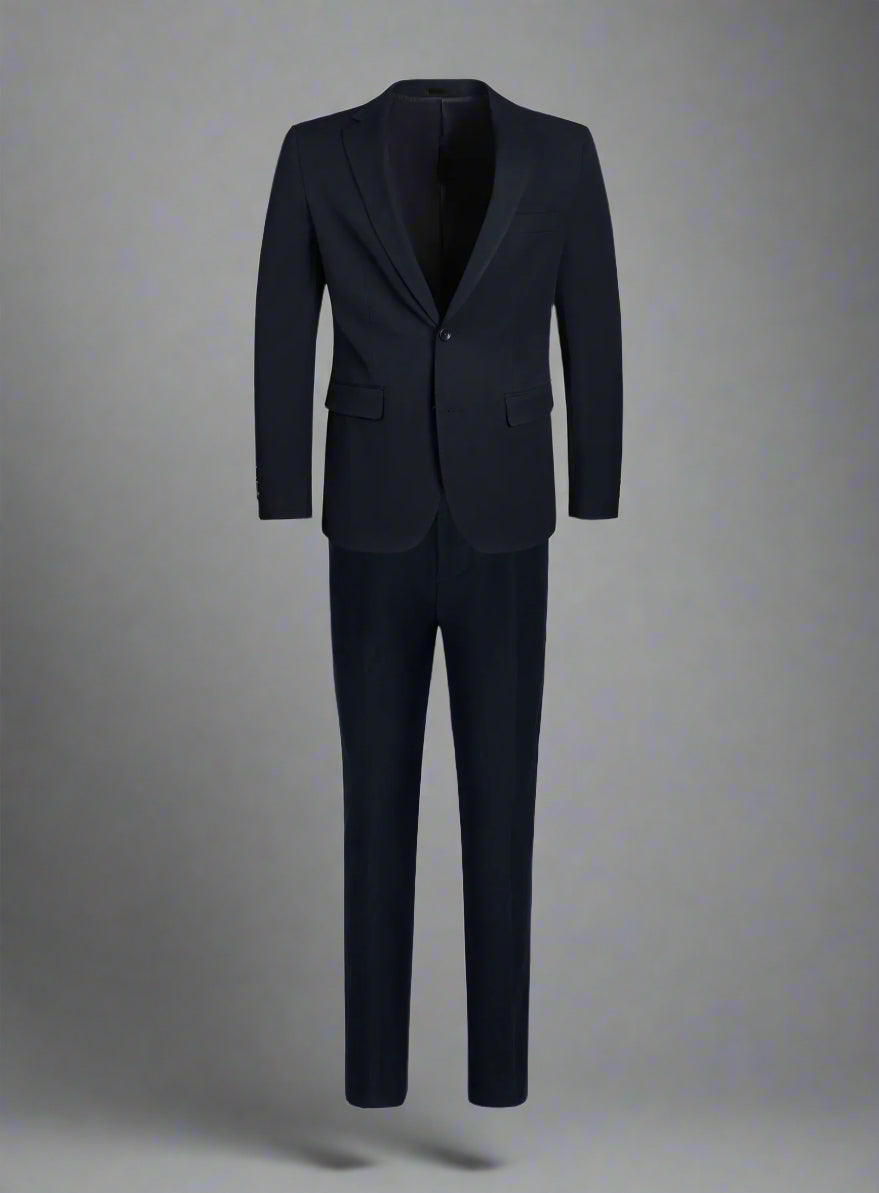T.O. Mens Navy Flex Suit-Slim Fit