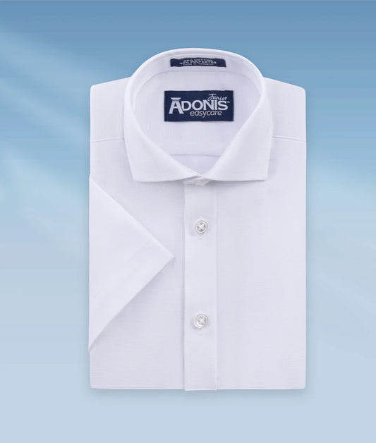 Adonis Boys Short Sleeve Easy Care Shirt-Pinpoint Weave