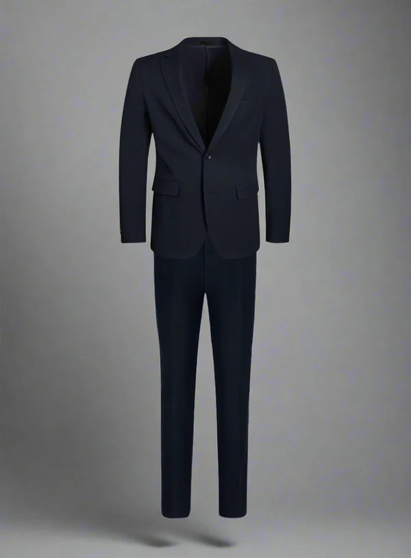 T.O. Mens Navy Flex Suit-Contemporary Fit