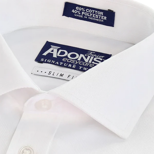 Adonis Boys Long Sleeve Easy Care Shirt-Twill Weave